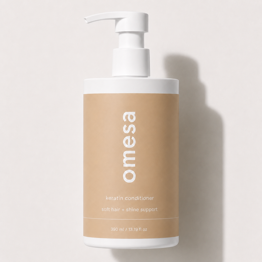 OMESA Keratin-Conditioner für trockenes und strapaziertes Haar mit Glanz